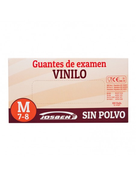 Uds De Guantes Vinilo Sin Polvo Josben Formato Ahorro Iberomed