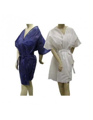 Bata desechable kimono color azul - Iberomed