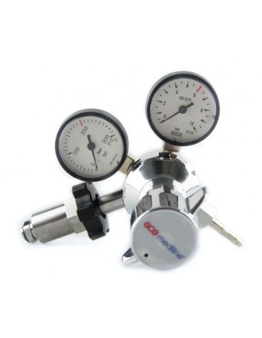 Regulador presión variable botella gas comprimido tipo C. Iberomed