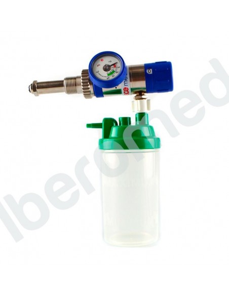 Caudalimetro botella oxigeno 0-15 l/m + vaso humidificador 3