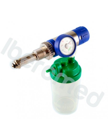 Caudalimetro botella oxigeno 0-15 l/m + vaso humidificador 2