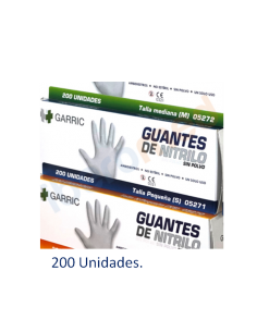 200 Guantes nitrilo sin polvo alta calidad