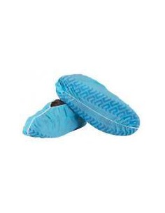 Calza cubrezapatos desechable azul 100 uds. Antideslizante