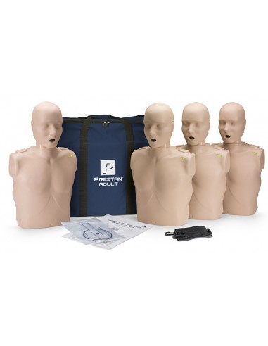 Pack 4 Maniquíes profesionales adulto RCP-AED Prestan con monitor lumínico de RCP. Iberomed