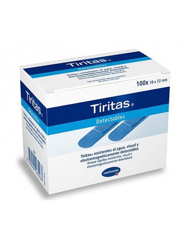 Tiritas azules detectables Hartmann 19x72mm. Caja 100uds