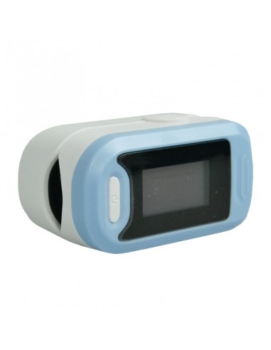 Pulsioximetro  de  dedo indicador de SpO2 y ritmo cardíaco. Iberomed