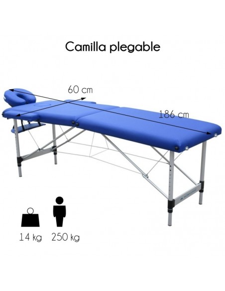 Camilla plegable de portátil Azul | Iberomed