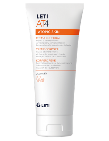 LetiAT4. Crema corporal emoliente para pieles atópicas.