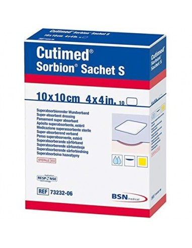 Cutimed ® Sorbion Sachet. Apósito 10cm x 10 cm. Iberomed