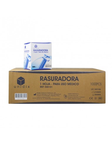 10 Cajas de 100 uds. Rasuradora desechable de una hoja. Iberomed