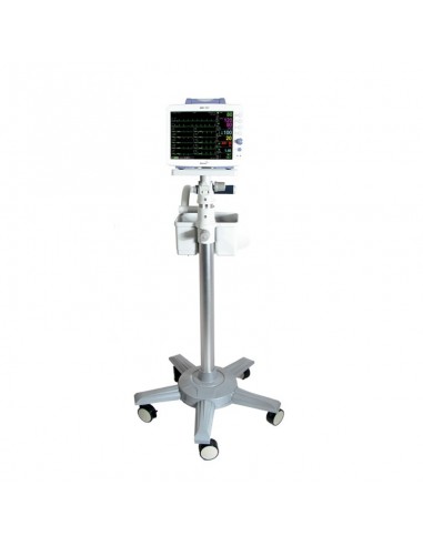 Carro para monitor con altura regulable. Iberomed