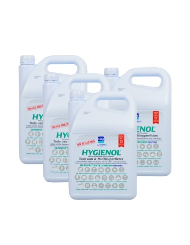 4 Uds Desinfectante Hygienol superficies Garrafa 5l.