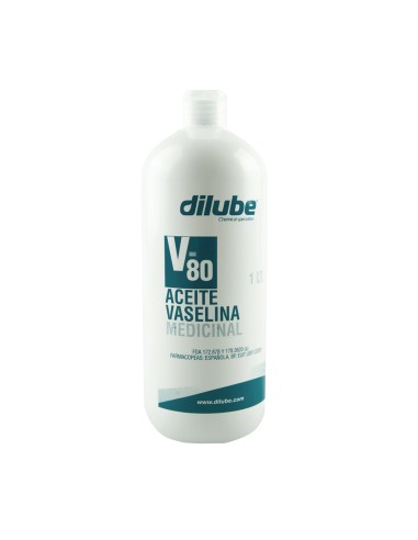 1 L. Aceite de vaselina medicinal V.80 Dilube. Iberomed
