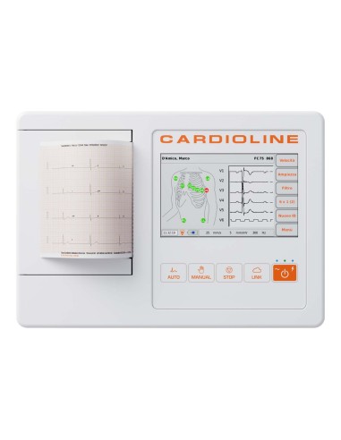 Electrocardiógrafo reposo ECG100L - 3 canales Impresión 100mm Cardioline