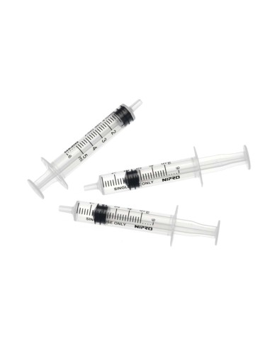 Jeringas de 3 cuerpos luer cono concéntrico 1-2-5ml