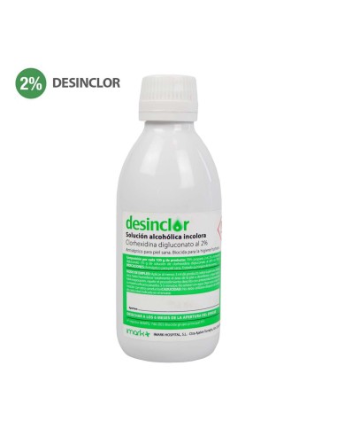 Desinclor. Solución Alcohólica Clorhexidina 2%. Con tapón. Incolora. 250 ml