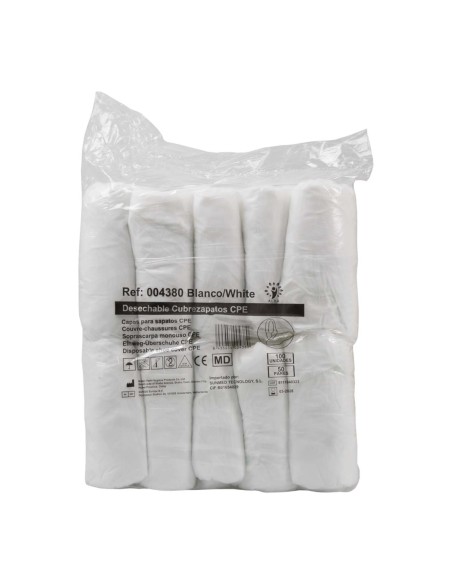 Cubrezapatos desechable 35 gr blanco 100 uds