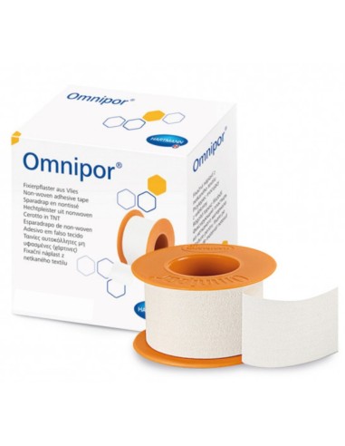 Esparadrapo de papel OMNIPOR 2,5cm x 9,1m. Caja de 12 unidades