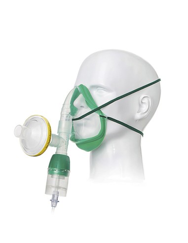 Mascarilla EcoLite para nebulización con filtro de protección respiratoria.