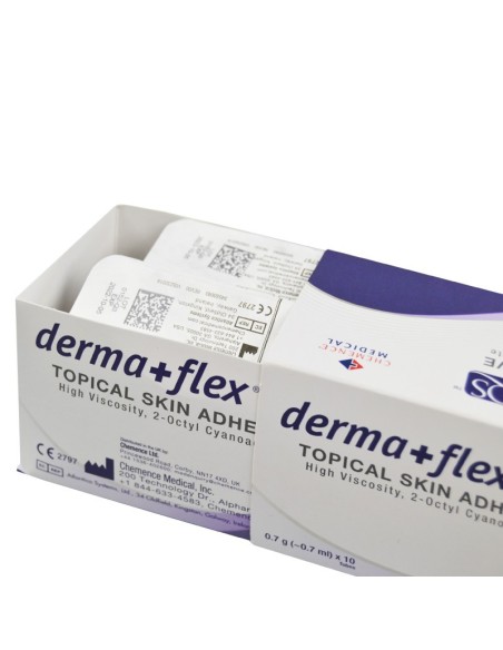 10 Uds Adhesivo Tisular cutáneo Derma + Flex® QS ™  0,7ml | Formato ahorro | Iberomed