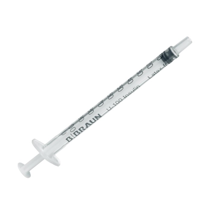 100 Ud Jeringa Insulina BRAUN 1 ml Sin Aguja