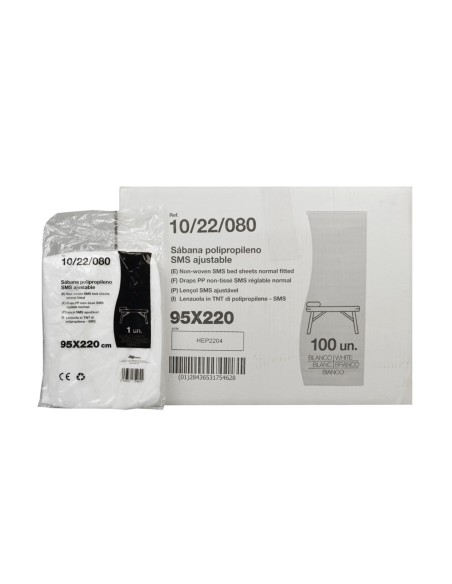 100 Uds Sabanilla desechable 20 g  ajustable camilla 95 cm x 220 cm | Formato ahorro | Iberomed