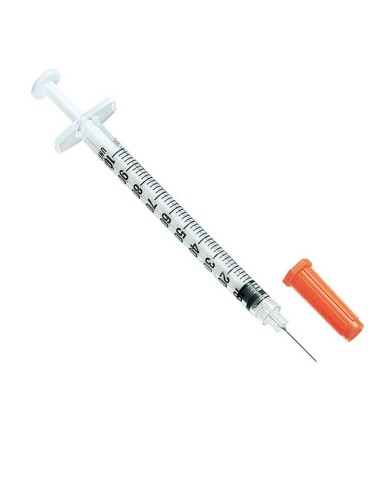 100 Uds. Jeringa 3 cuerpos de 1ml c/aguja 30 G 8 x 0,3.