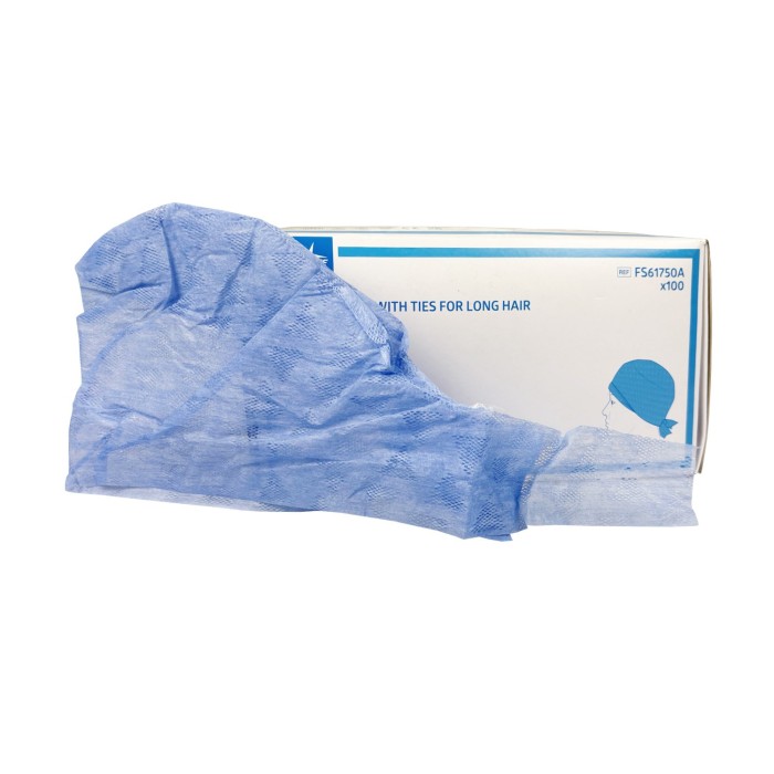 100 uds Gorro Quirúrgico desechable pelo largo.