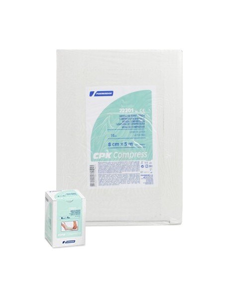 15 Uds  Venda de compresión CPK COMPRESS tamaño 8cm. x 5m | Formato ahorro | Iberomed