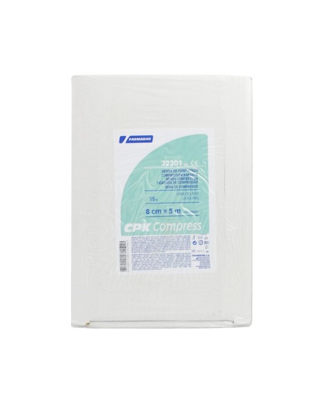 15 Uds  Venda de compresión CPK COMPRESS tamaño 8cm. x 5m | Formato ahorro | Iberomed