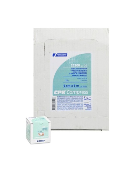 15 Uds Venda de compresión CPK COMPRESS 10cm. x 5m | Formato ahorro | Iberomed