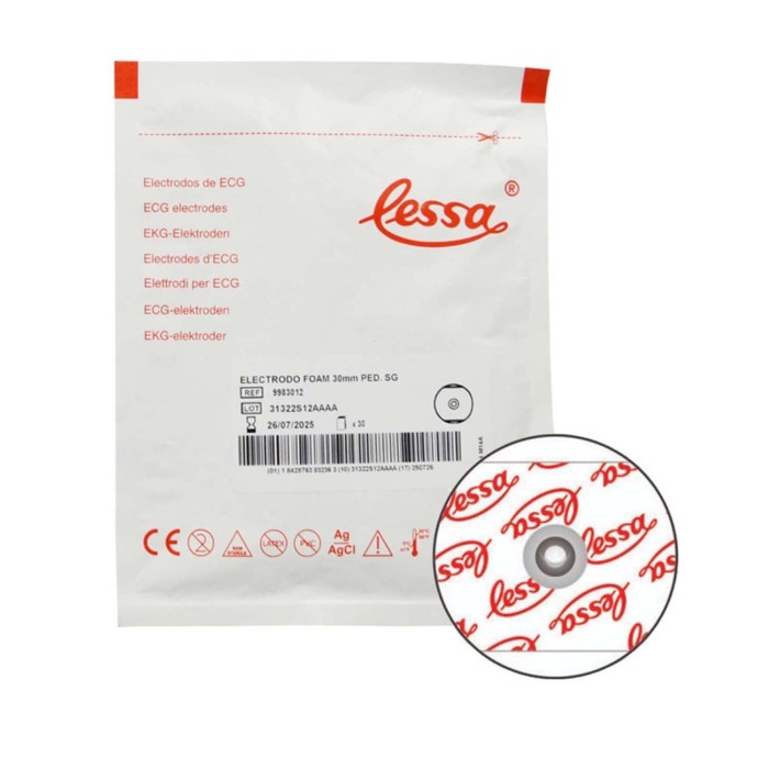 30 Uds. Electrodos Lessa ECG Infantil diám.30 mm