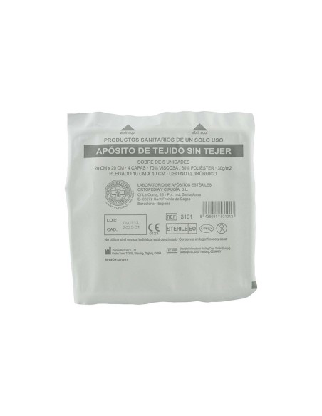 300 Uds sobres Gasa estéril 10 x 10 cm. Sobres de 5 Uds | Formato ahorro | Iberomed