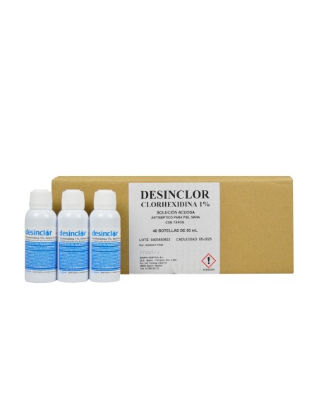 40 Uds Clorhexidina acuosa Desinclor 1% | Formato ahorro | Iberomed