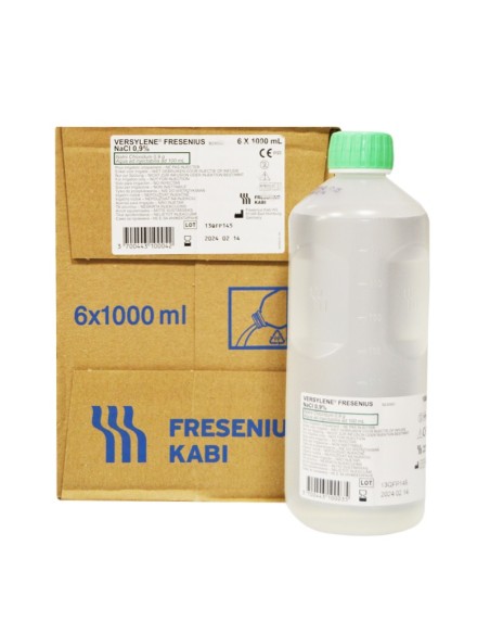 6 Uds  Suero Fisiológico 1000 ml con rosca-tapón Versylene | Formato ahorro | Iberomed 6 Uds  Suero Fisiológico 1000 ml con rosca-tapón Versylene | Formato ahorro | Iberomed