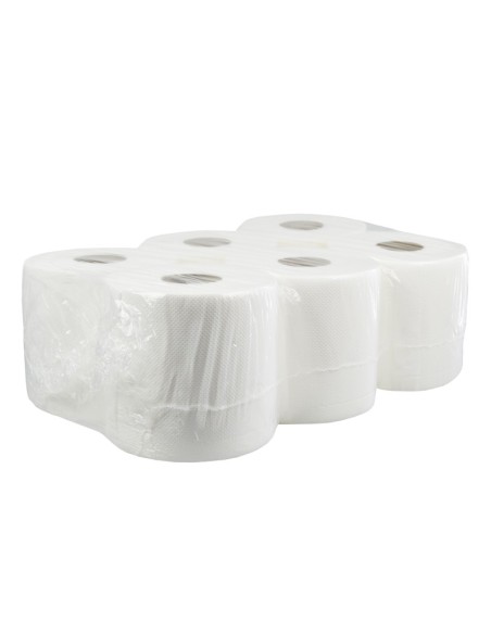 6 Uds Papel secamanos 19 cm diámetro x 21 cm de alto x 130 metros largo | Formato ahorro | Iberomed