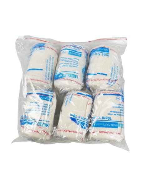 6 Uds Venda Crepe 10 cm x 10 m | Formato ahorro | Iberomed