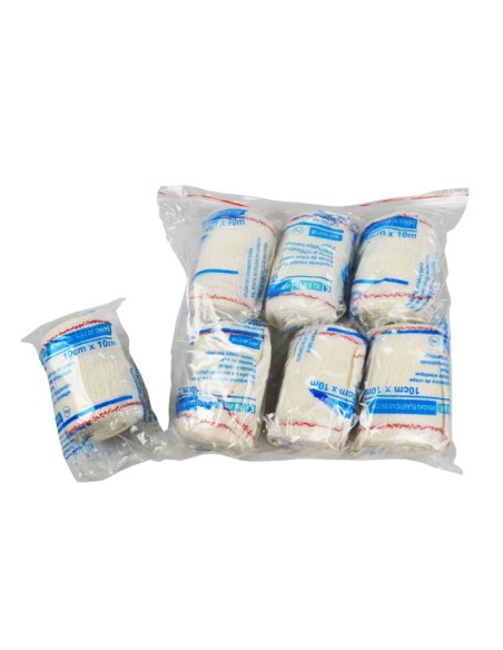 6 Uds Venda Crepe 10 cm x 10 m | Formato ahorro | Iberomed