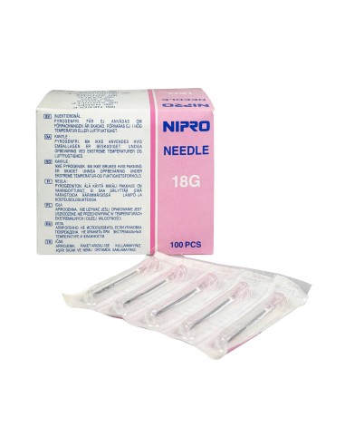 Aguja hipodérmica NIPRO. 100 Uds
