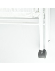 Biombo dos cuerpos de acero esmaltado blanco | Iberomed