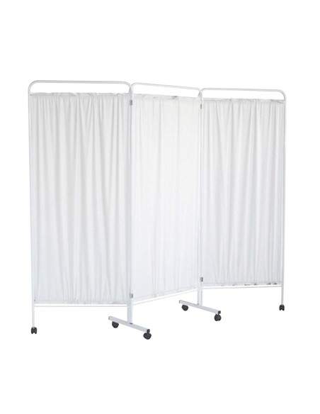 Biombo tres cuerpos  esmaltado blanco | Iberomed