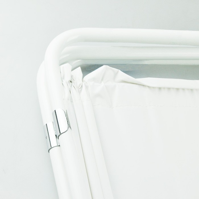 Biombo tres cuerpos  esmaltado blanco