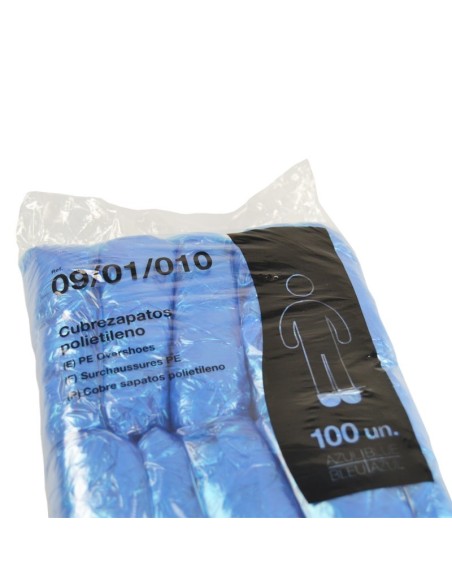 100 Uds. Cubrezapatos desechables | Plástico azul | Iberomed