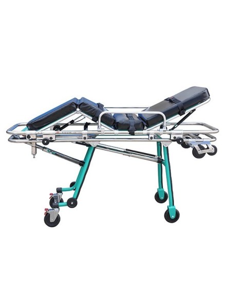 Camilla de transporte para ambulancia con colchón y plegado automático | Iberomed