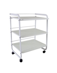 Carrito auxiliar. Estructura metálica pintada de blanco. | Iberomed