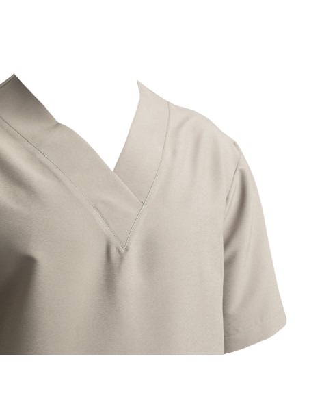 Casaca sanitaria Unisex Microfibra. Color Beige. | Iberomed