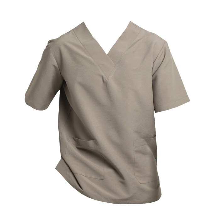 Casaca sanitaria Unisex Microfibra. Color Beige.