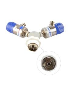 Caudalimetro DOBLE oxigeno toma de pared. Conexion AFNOR.Regulacion 0-25 l/m | Iberomed