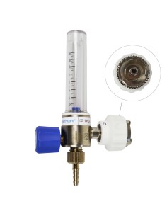 Caudalimetro O2 con flotámetro 0-15 l/m. Conexion AFNOR | oxigenoterapía |Iberomed