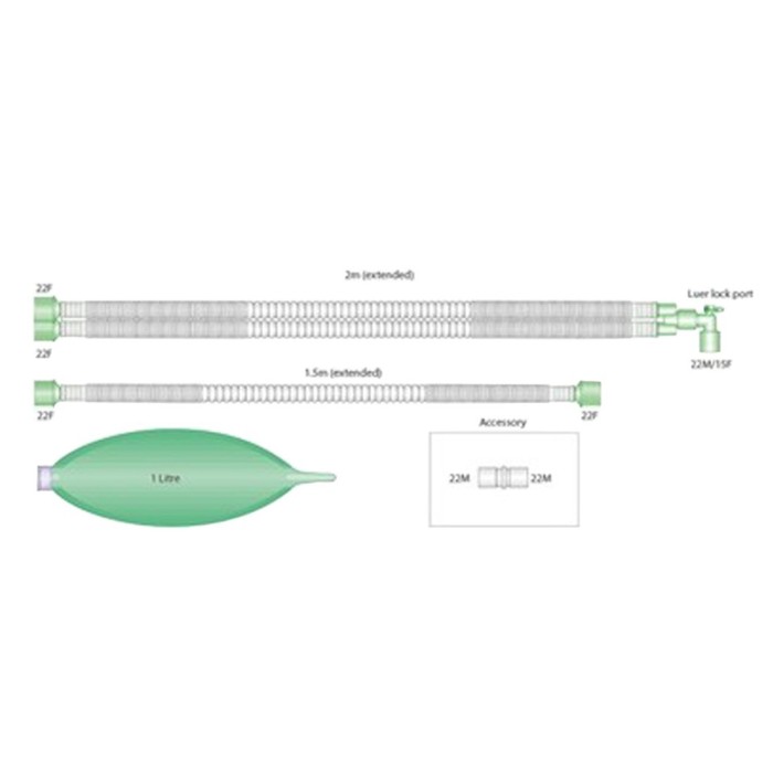 Circuito respiratorio extensible de 15mm con...